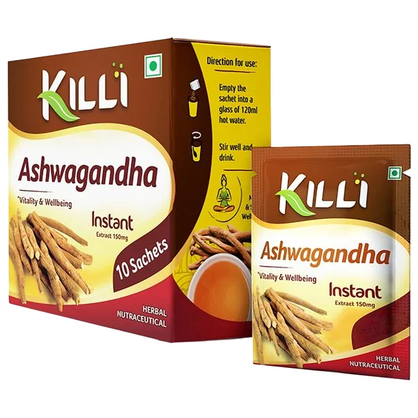 Killi Ashwagandha Instant Extract 150mg Sachet, 10 gm