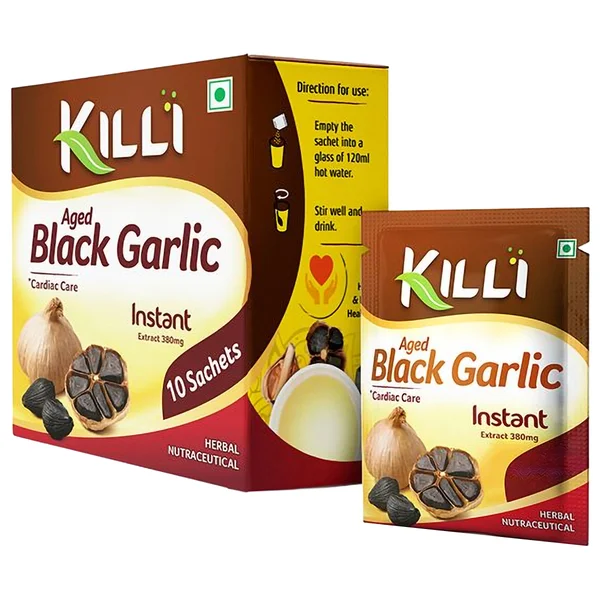 Killi Black Garlic Instant Extract 380mg Sachet, 10 gm, Pack of 1
