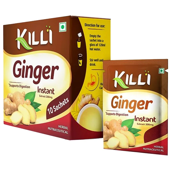 Killi Ginger Instant Extract 200mg Sachet, 10 gm, Pack of 1