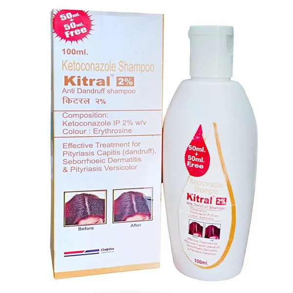 Kitral 2% Anti Dandruff Shampoo, 100 ml, Pack of 1