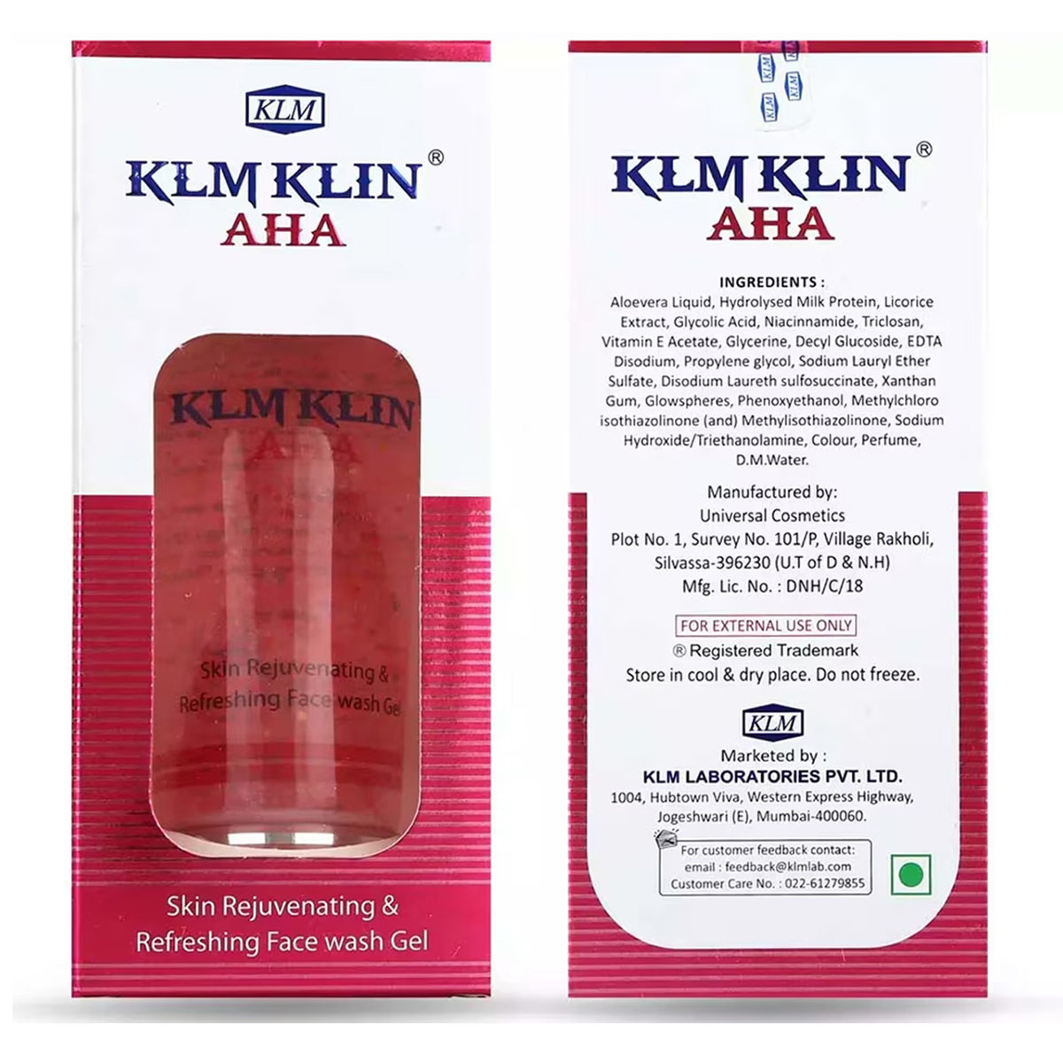 Klm Klin Aha Face Wash Gel 150 ml | Skin Rejuvenating & Refreshing Gel, Pack of 1 Klm Klin Aha Face Wash Gel 150 ml | Skin Rejuvenating & Refreshing Gel, Pack of 1