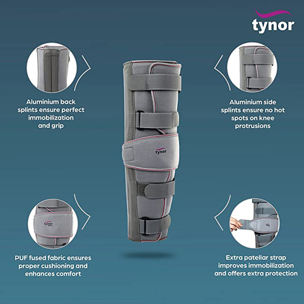 Tynor Knee Immobilizer XL, 1 Count, Pack of 1 Tynor Knee Immobilizer XL, 1 Count, Pack of 1