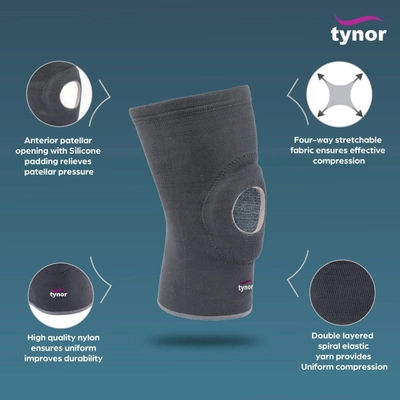 Tynor Knee Cap Open Patella Medium, 1 Count, Pack of 1