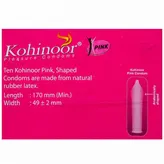 Kohinoor Pink Condoms, 10 Count, Pack of 1