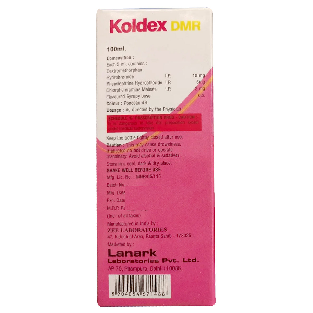 Kolder DMR 100ml Syp, Pack of 1 Kolder DMR 100ml Syp, Pack of 1