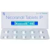 Korandil 10 Tablet 10's, Pack of 10 TABLETS