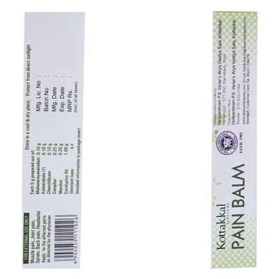 Kottakkal Ayurveda Pain Balm, 25 gm, Pack of 1