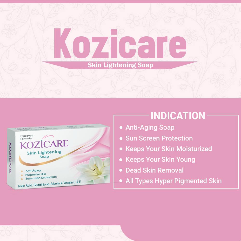 Kozicare Skin Lightening Soap, 225 gm (3x75 gm), Pack of 1 