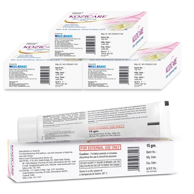 कोज़ीकेयर स्किन लाइटनिंग किट - (3 साबुन और 1 क्रीम), 1 का पैक