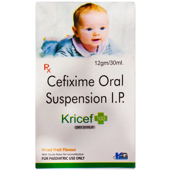 Kricef 100 Paediatric Mixed Fruit Flavour Dry Syrup 30 ml