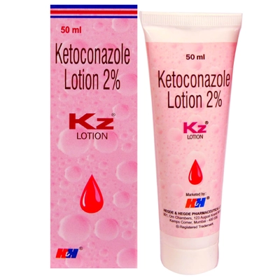 KZ Lotion 50 ml | Ketoconazole | For Fungal Skin Infection, Pack of 1 LOTION