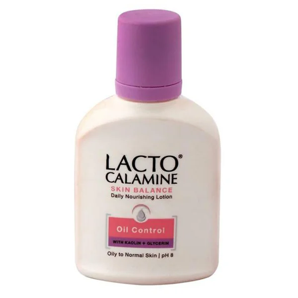 Lacto Calamine Oil Balance Daily Face Care Lotion 60 ml | Kaolin, Zinc Oxide &amp; Glycerin | With Kaolin Clay Therapy | Absorbs Excess Oil | For Oily Skin, Pack of 1