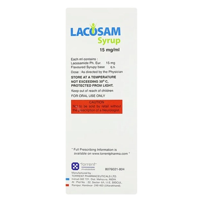 Lacosam Syrup 200 ml, Pack of 1 SYRUP