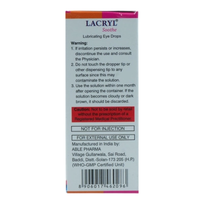 Lacryl Soothe Eye Drops 10 ml, Pack of 1 Eye Drops