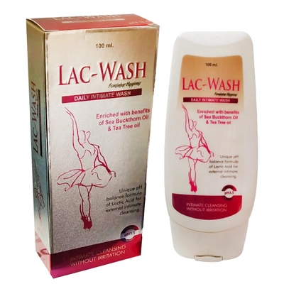 Lac-Wash Daily Intimate Wash 100 ml, Pack of 1