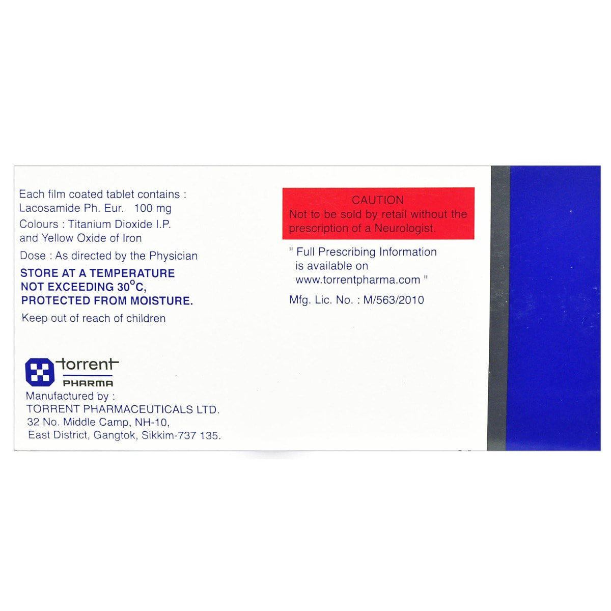 Lacosam 100 Tablet 15's, Pack of 15 TABLETS Lacosam 100 Tablet 15's, Pack of 15 TABLETS