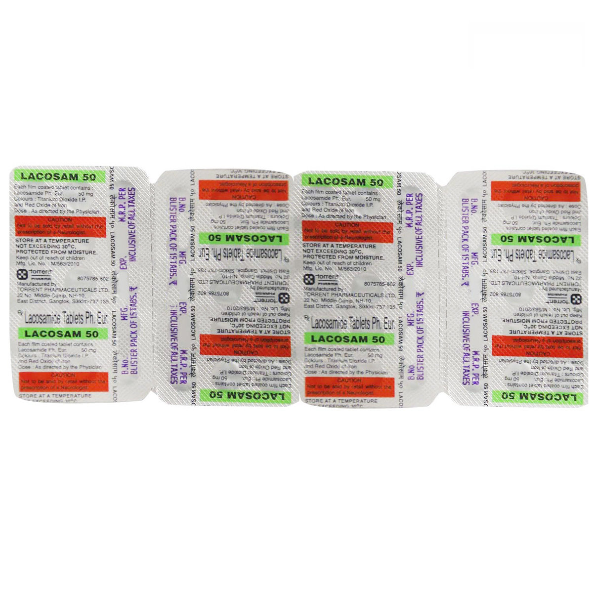 Lacosam 50 Tablet 15's, Pack of 15 TABLETS Lacosam 50 Tablet 15's, Pack of 15 TABLETS