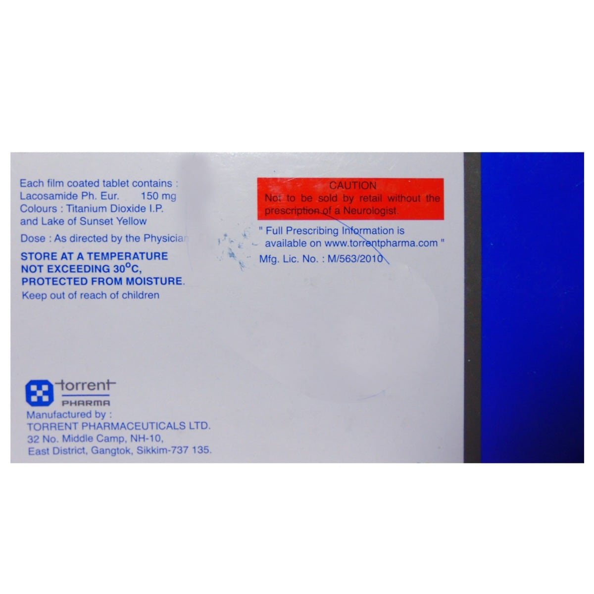 Lacosam 150 Tablet 15's, Pack of 15 TabletS Lacosam 150 Tablet 15's, Pack of 15 TabletS