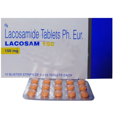 Lacosam 150 Tablet 15's, Pack of 15 TabletS