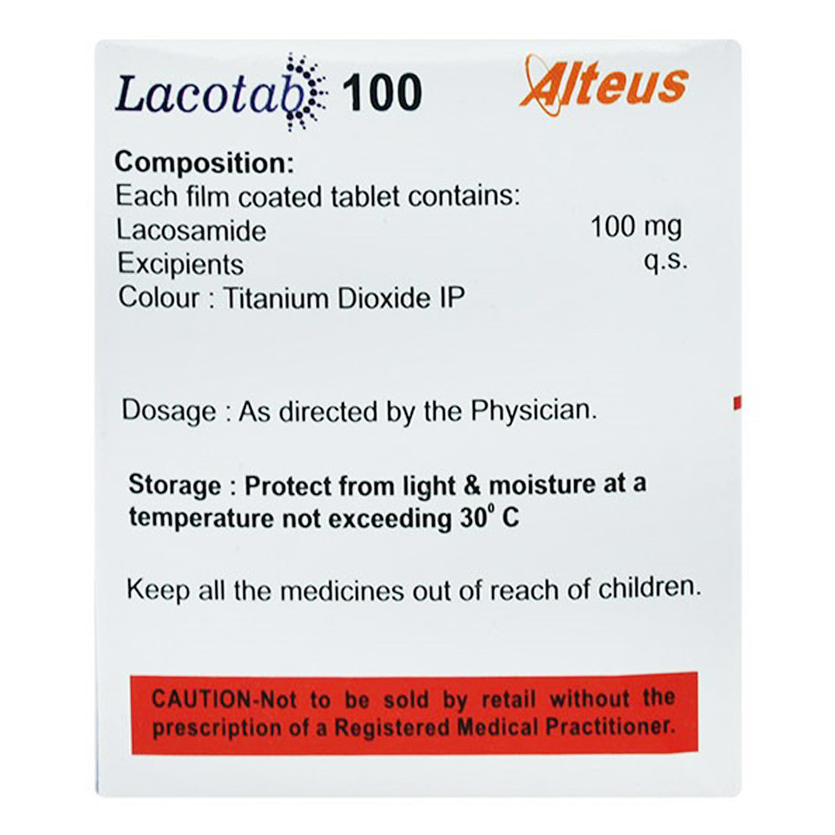 Lacotab 100 Tablet 15's, Pack of 15 TabletS Lacotab 100 Tablet 15's, Pack of 15 TabletS