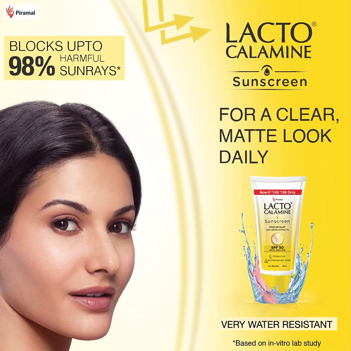 Lacto Calamine SPF 50 PA+++ UVA/UVB Sunscreen Lotion, 50 gm, Pack of 1 