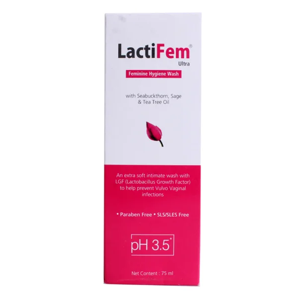Lactifem PH 3.5 Ultra Intimate Wash 75 ml, Pack of 1