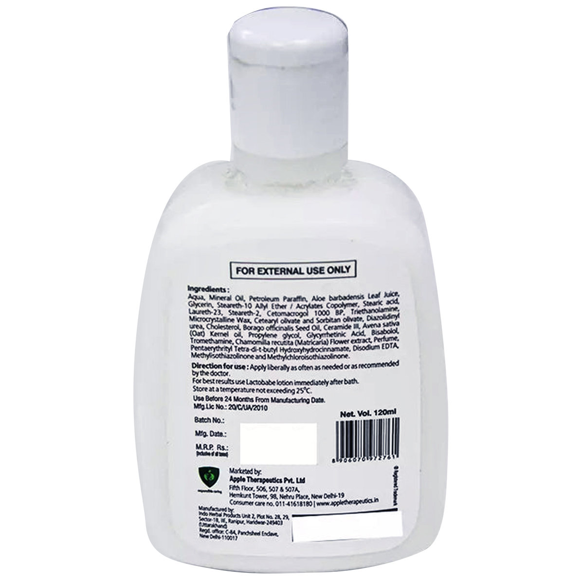 Lactobabe Lotion 120 ml, Pack of 1 Lactobabe Lotion 120 ml, Pack of 1