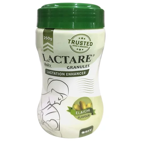 Lactare Granules Elaichi Flavour Lactation Enhancer, 250 gm Jar