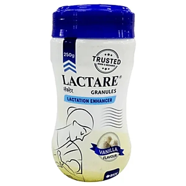 Lactare Granules Vanilla Flavour Lactation Enhancer, 250 gm Jar
