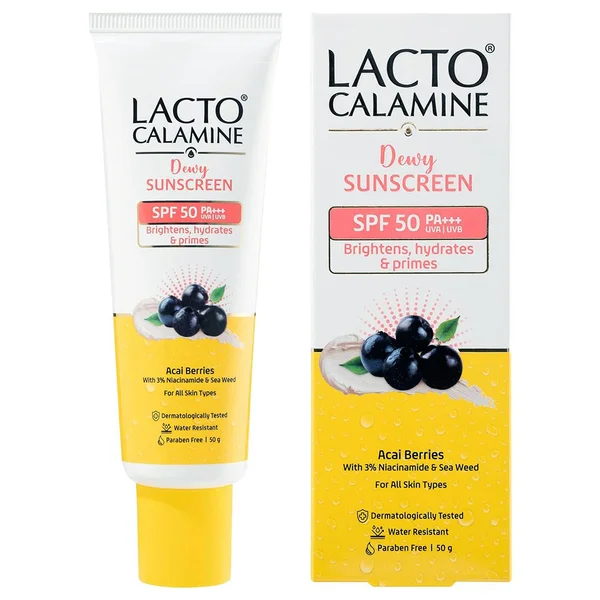 LACTO CALAMINE SPF50 PA+ ACAI BERRIES DEWY SUNSCRN 50G
