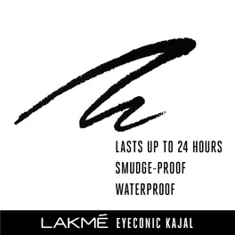Lakme Eyeconic Deep Black Kajal, 0.35 gm, Pack of 1