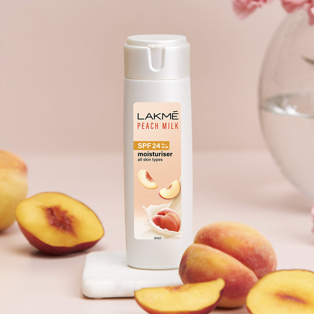 Lakme Peach Milk SPF 24 Moisturiser Cream, 120 ml, Pack of 1 Lakme Peach Milk SPF 24 Moisturiser Cream, 120 ml, Pack of 1