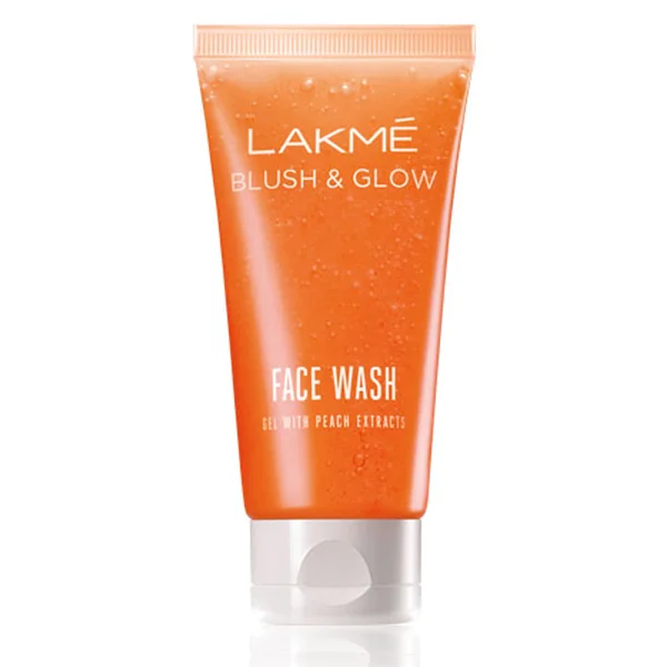 Lakme Blush &amp; Glow Peach Gel Face Wash 50 gm | With Peach Extracts | Gentle Cleansing | Removes Dirt &amp; Impurities, Pack of 1