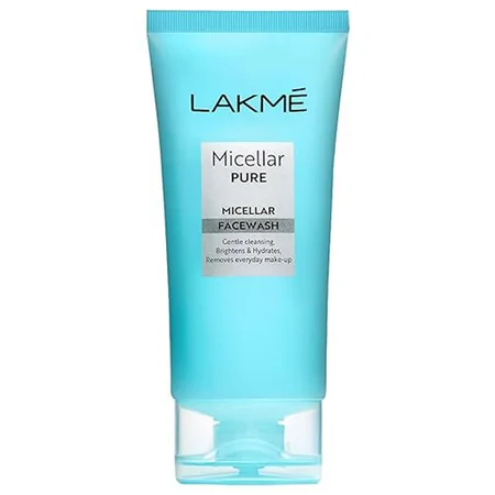 Lakme Micellar Pure Micellar Face Wash 120 ml | Gentle Cleansing | Removes Makeup | Brightens & Hydrates Skin | Deep Pore Cleansing | For All Skin Type