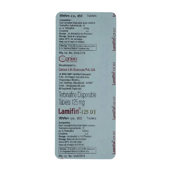 Lamifin-125 DT Tablet 7's
