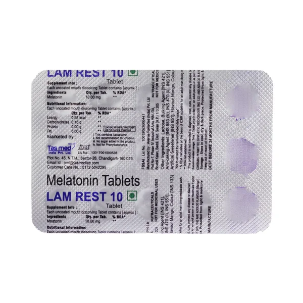 Lamrest 10Mg Md Tablet 15'S, Pack of 15 TabletS