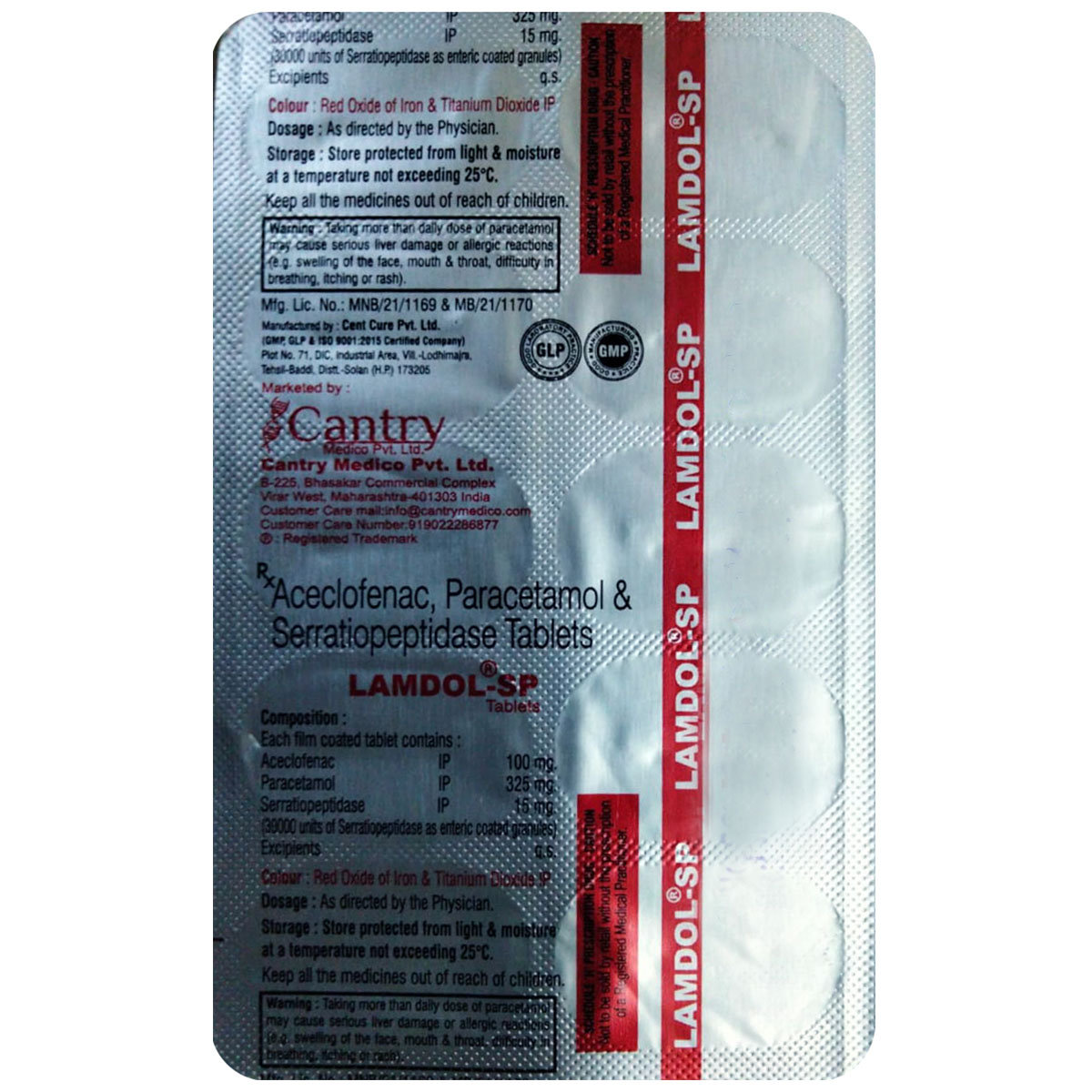 Lamdol-SP Tablet 10's, Pack of 10 TABLETS Lamdol-SP Tablet 10's, Pack of 10 TABLETS