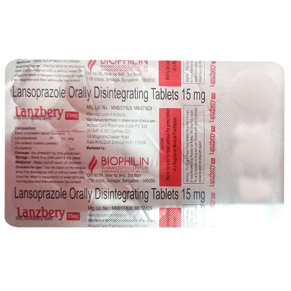 Lanzbery 15 mg Orally Disintegrating Tablet 15's
