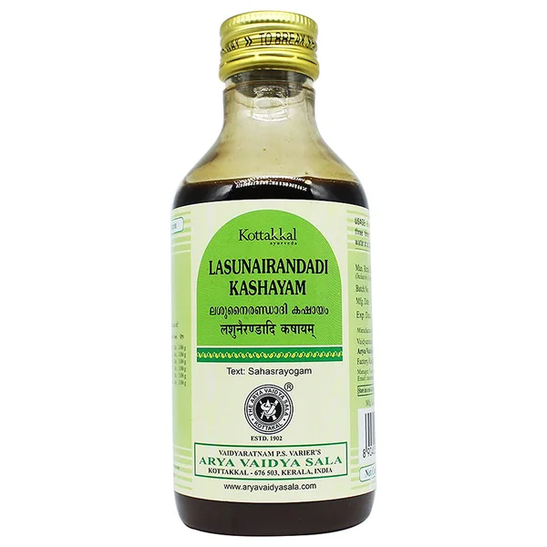 Lasunaerandadi Kashayam 200Ml(Arya Vaidya), Pack of 1
