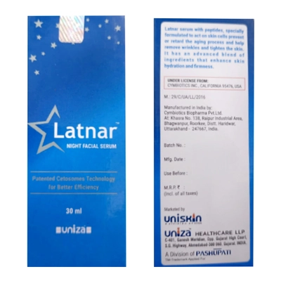 Latnar Night Facial Serum 30 ml, Pack of 1