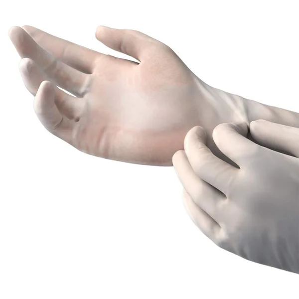 Romsons Latex Examination Gloves-M, 100 Count