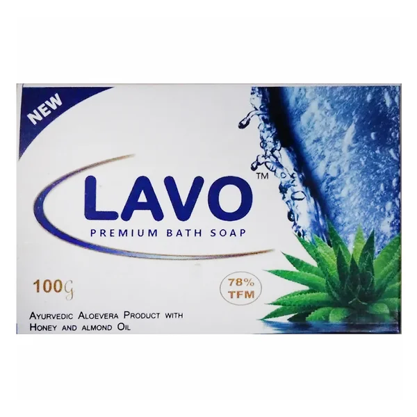 Lavo Premium Bath Soap 100 gm | With Aloe Vera, Honey &amp; Almond Oil | 78% TFM | Ayurvedic, Pack of 1