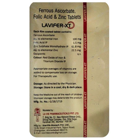 Lavifer-XT Tablet 10's