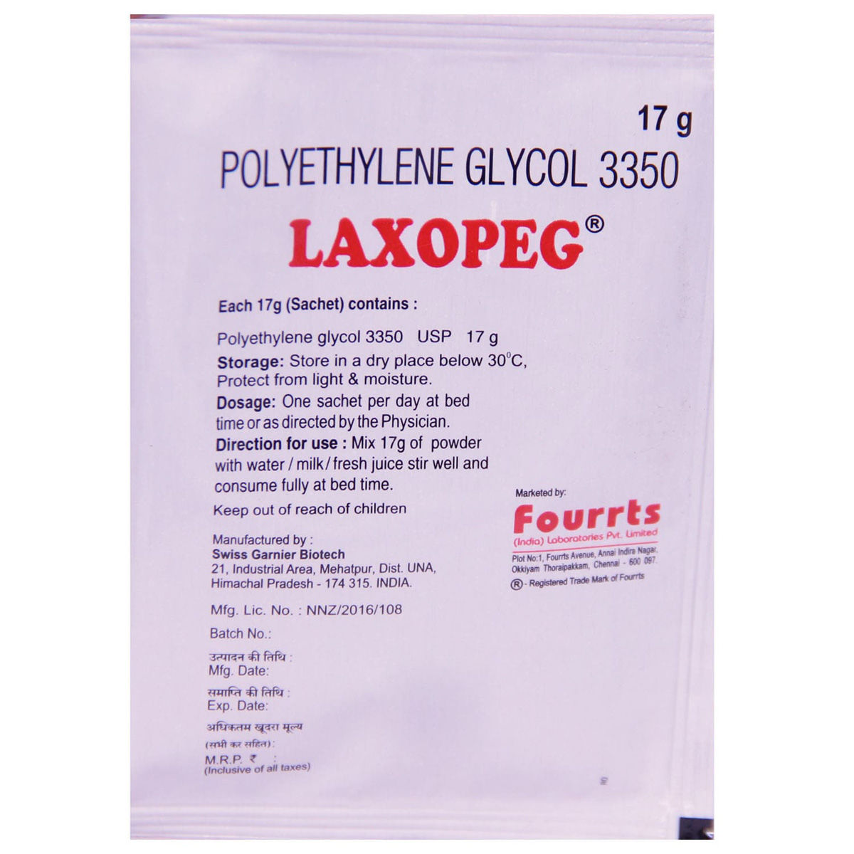 Laxopeg Sachet 17 Gm Price Uses Side Effects Composition Apollo