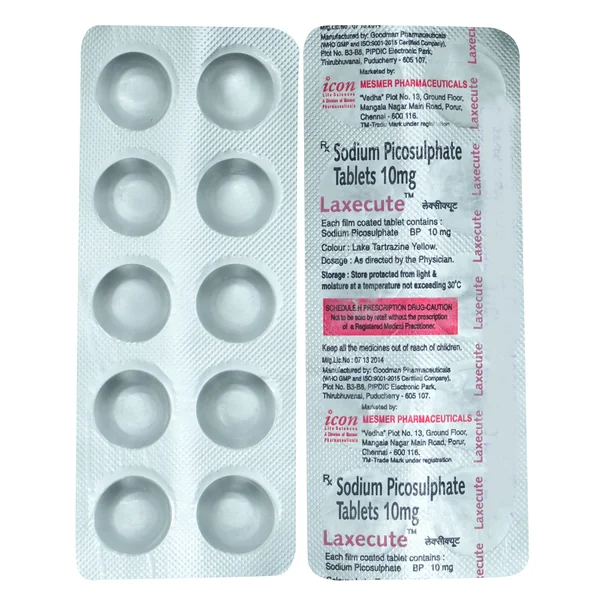 Laxecute Tablet 10's, Pack of 10 TabletS