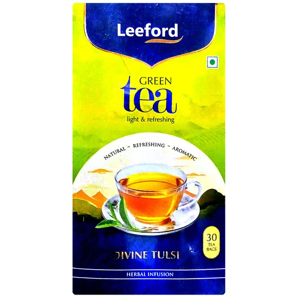 Leeford Green Tea Divine Tulsi Tea Bags, 51 gm (1.7 gmx30)