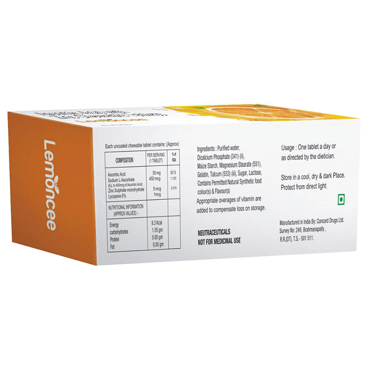 Lemoncee Orange Chewable Tablet 10's, Pack of 10 TABLETS Lemoncee Orange Chewable Tablet 10's, Pack of 10 TABLETS