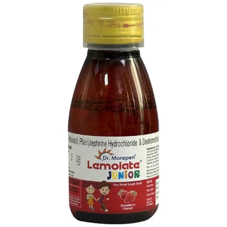 Lemolate Junior Strawberry Flavour Cough Syrup 60 ml
