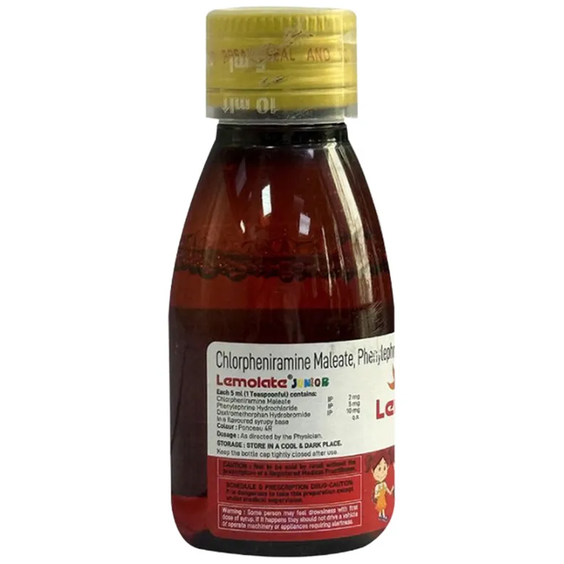 Lemolate Buy Lemolate Junior Strawberry Flavour Cough Syrup 60 ml online | Uses ...