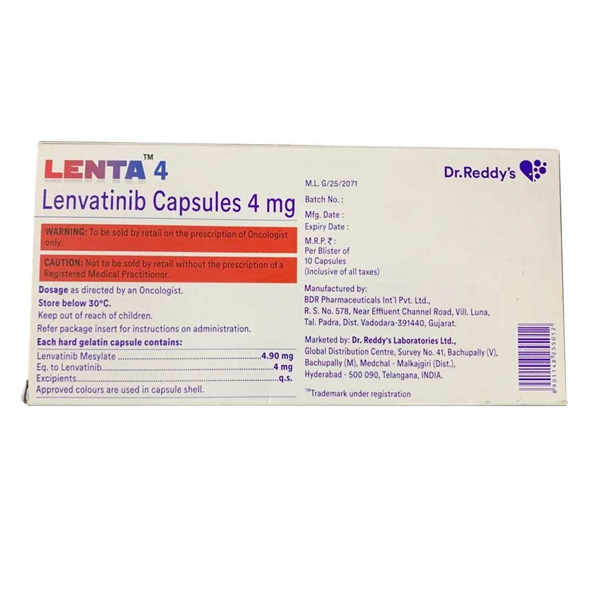 Lenta 4 Capsule 10's, Pack of 10 CAPSULES Lenta 4 Capsule 10's, Pack of 10 CAPSULES
